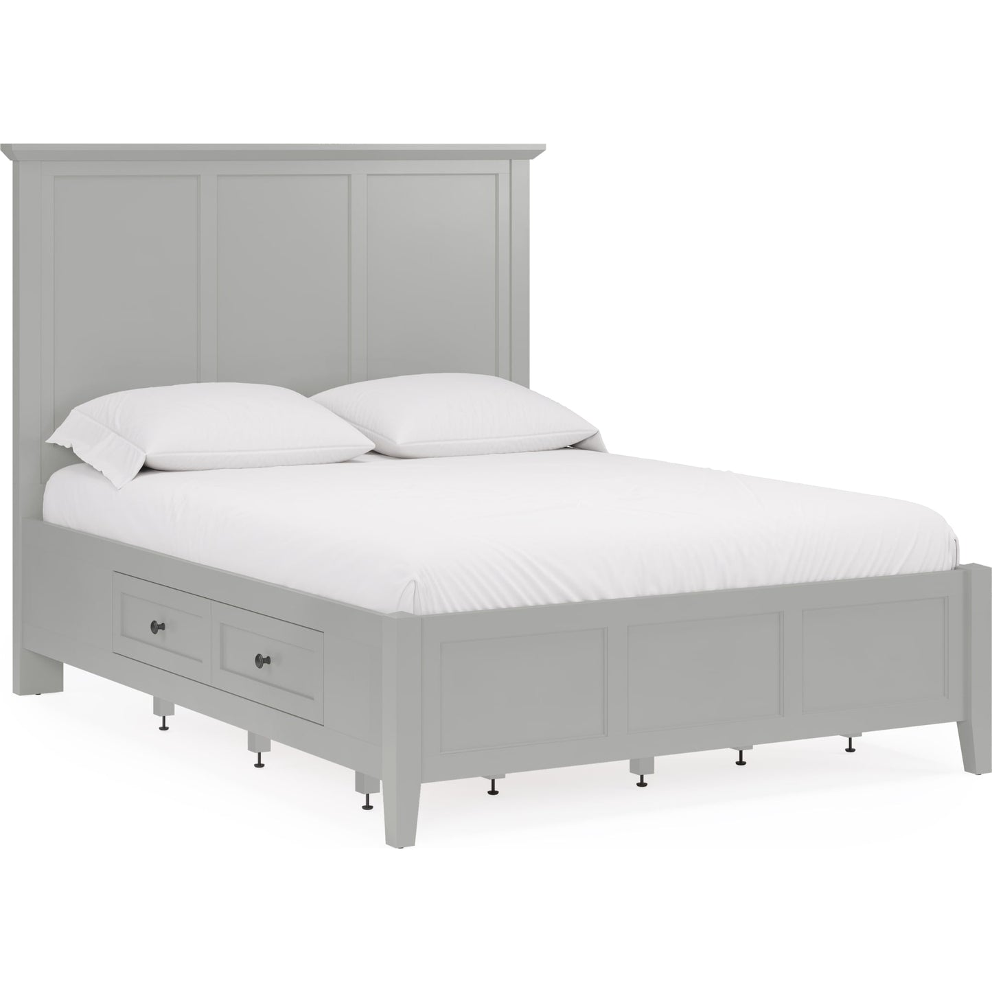 Grace Four Drawer Platform Storage Bed in Elephant Gray
