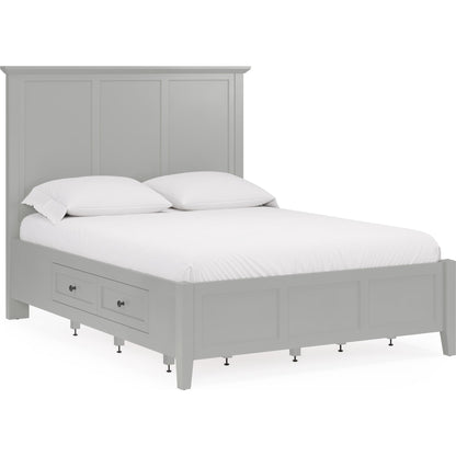 Grace Four Drawer Platform Storage Bed in Elephant Gray