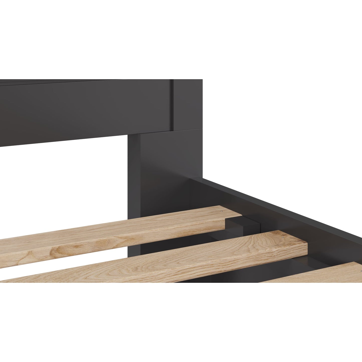 Grace Four Drawer Platform Storage Bed in Raven Black