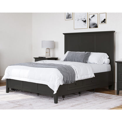 Grace Four Drawer Platform Storage Bed in Raven Black