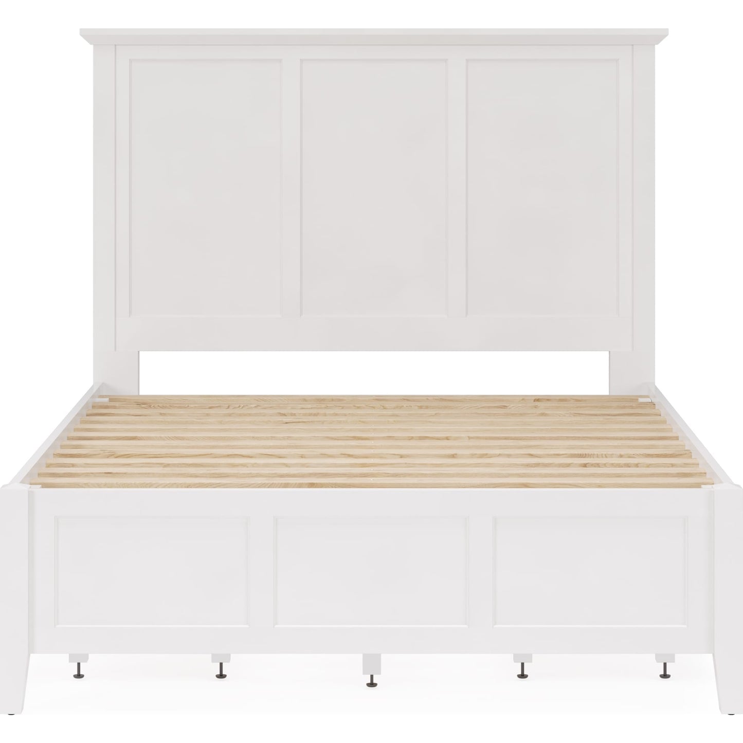 Grace Four Drawer Platform Storage Bed in Snowfall White