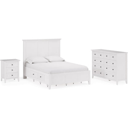 Grace Four Drawer Platform Storage Bed in Snowfall White