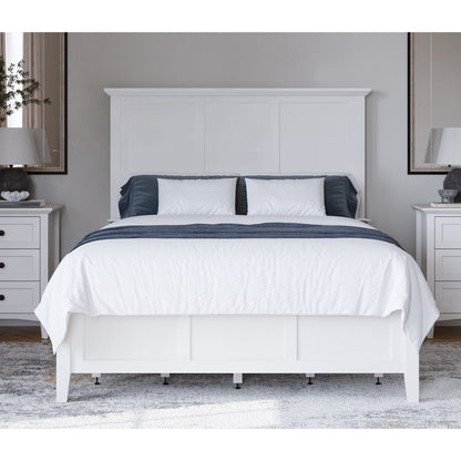 Grace Four Drawer Platform Storage Bed in Snowfall White