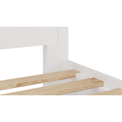 Grace Four Drawer Platform Storage Bed in Snowfall White