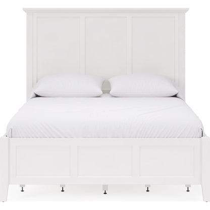Grace Four Drawer Platform Storage Bed in Snowfall White