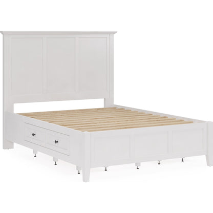 Grace Four Drawer Platform Storage Bed in Snowfall White