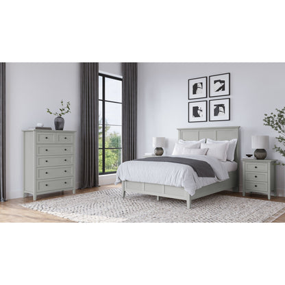 Grace Three Panel Bed in Elephant Grey