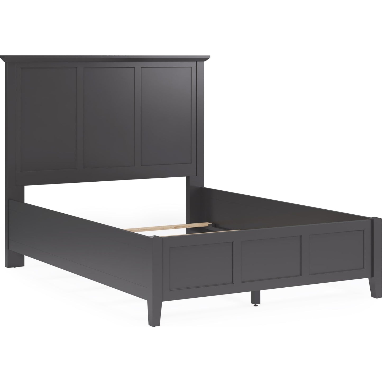 Grace Three Panel Bed in Raven Black