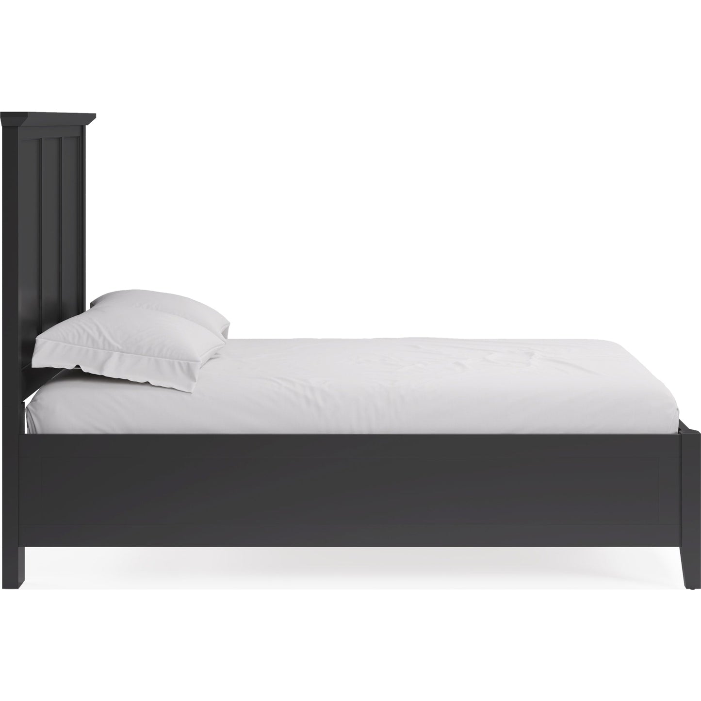 Grace Three Panel Bed in Raven Black