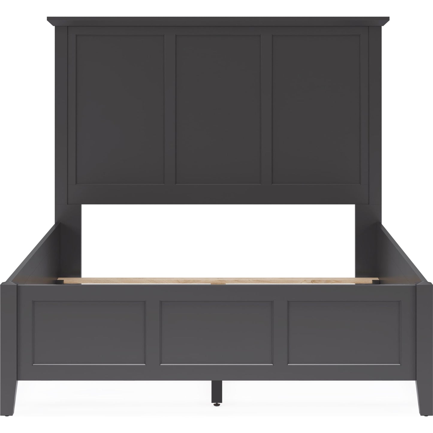 Grace Three Panel Bed in Raven Black