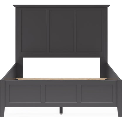 Grace Three Panel Bed in Raven Black