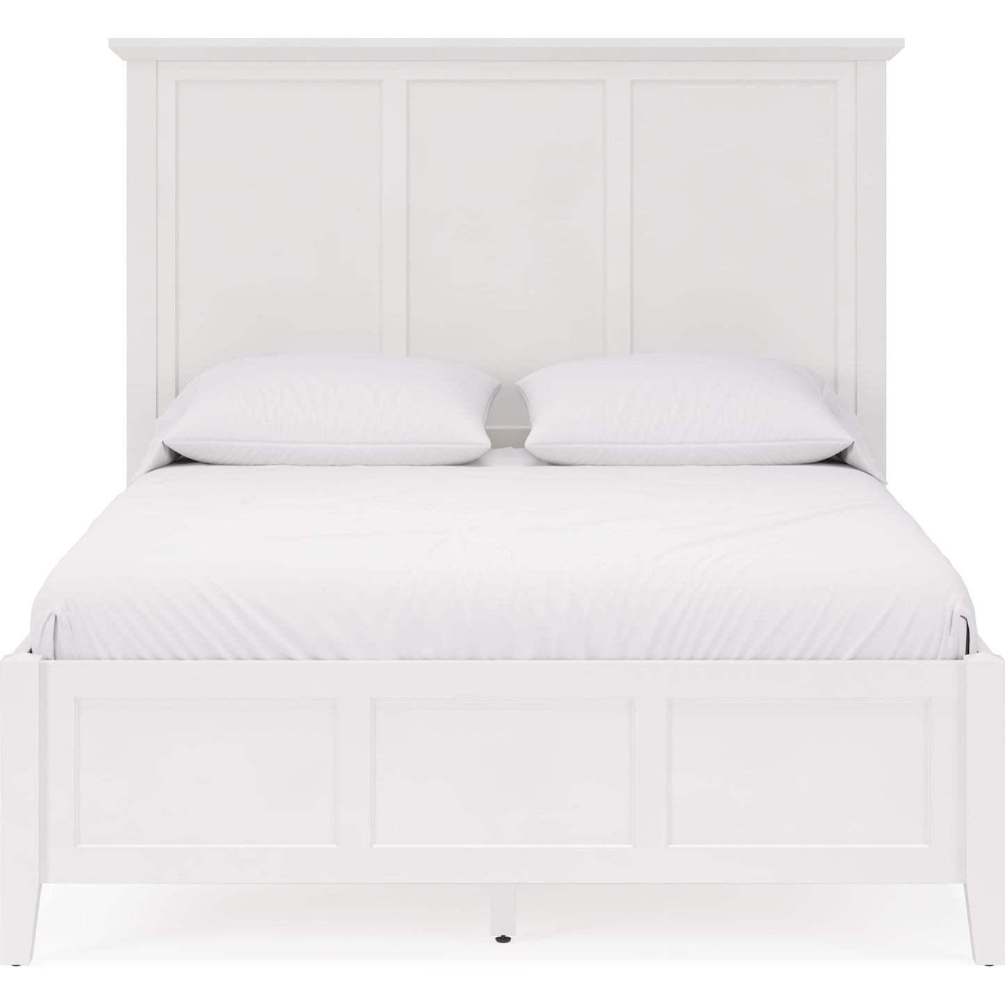 Grace Three Panel Bed in Snowfall White