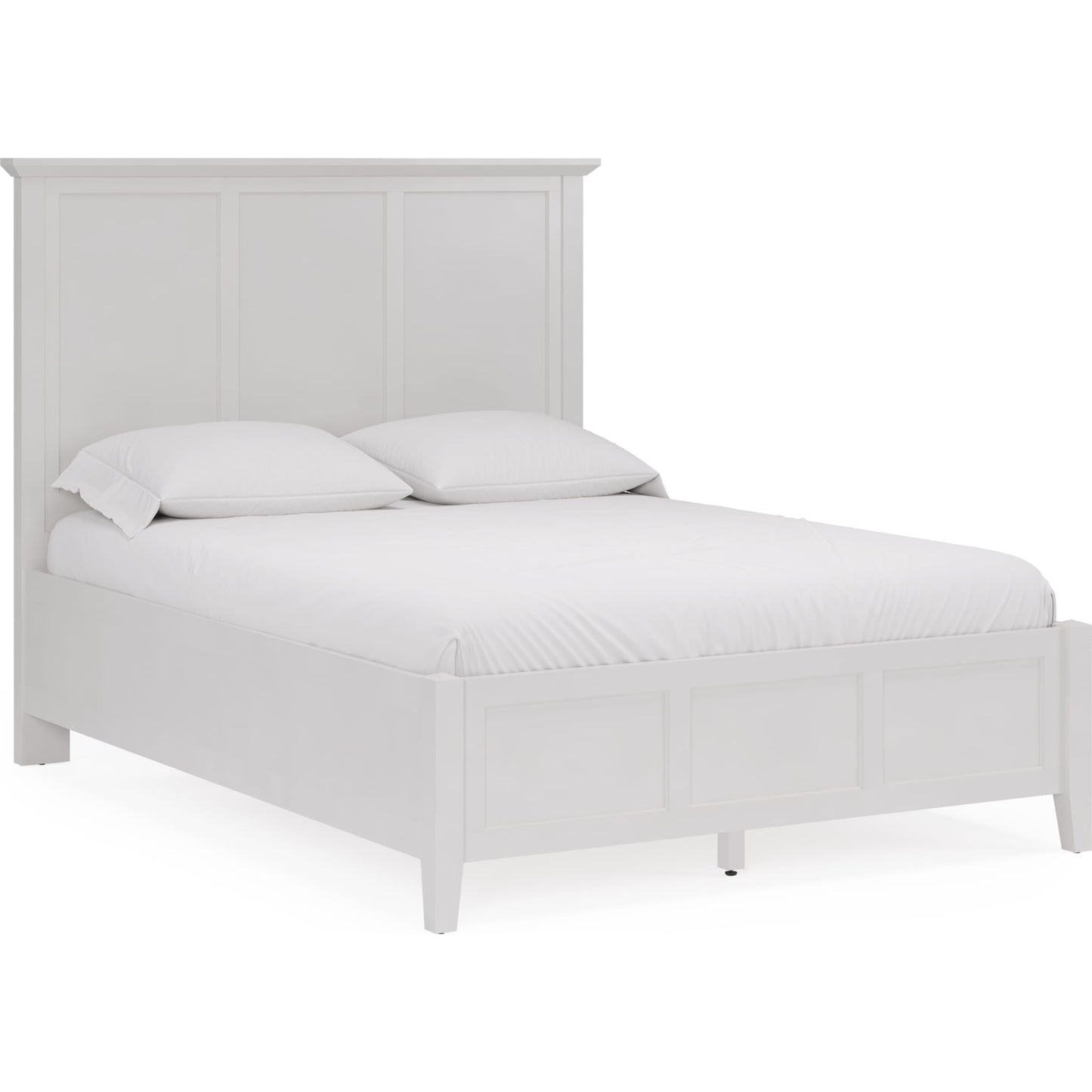Grace Three Panel Bed in Snowfall White