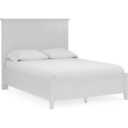 Grace Three Panel Bed in Snowfall White