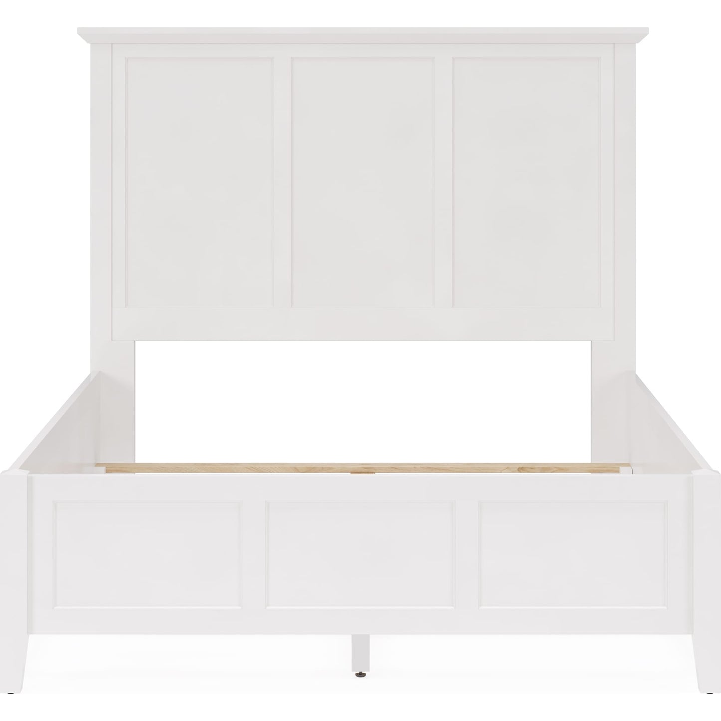 Grace Three Panel Bed in Snowfall White