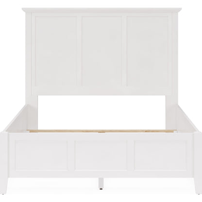 Grace Three Panel Bed in Snowfall White