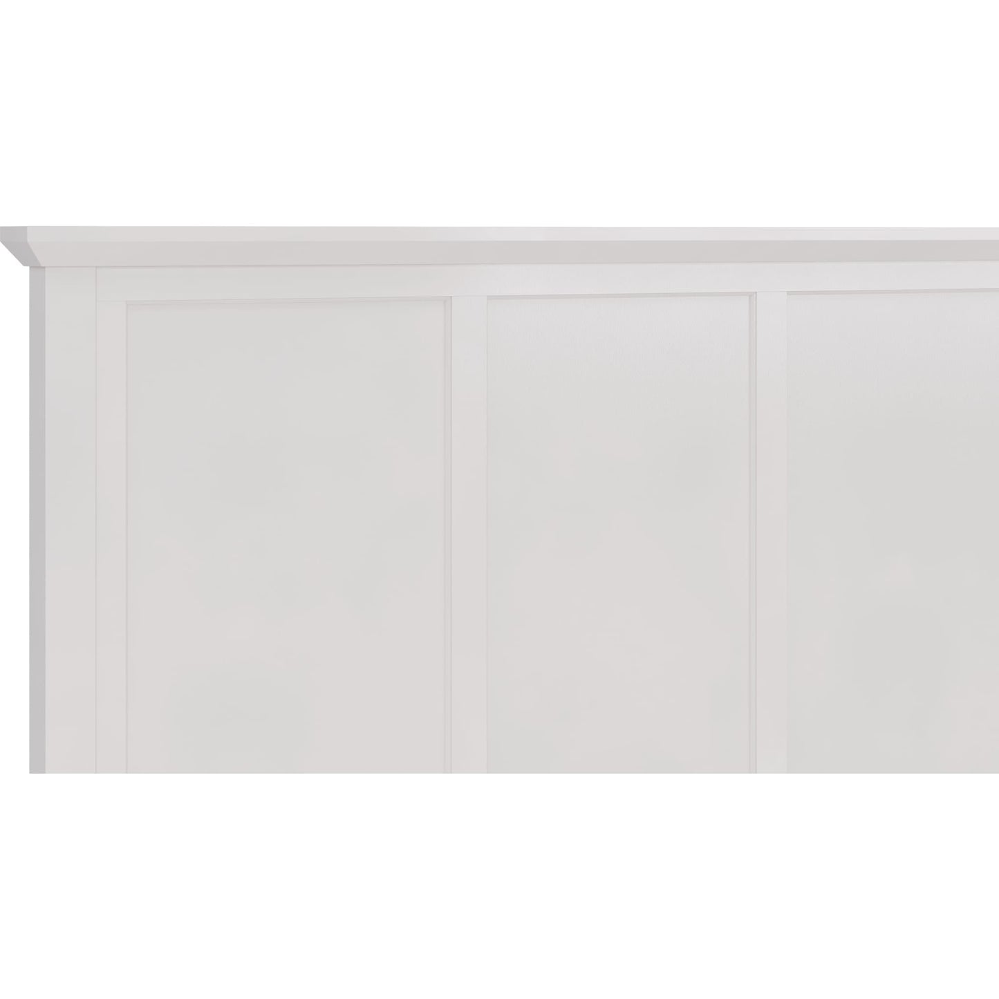 Grace Three Panel Bed in Snowfall White