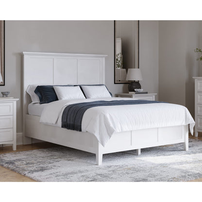 Grace Three Panel Bed in Snowfall White
