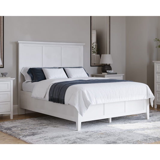 Grace Three Panel Bed in Snowfall White