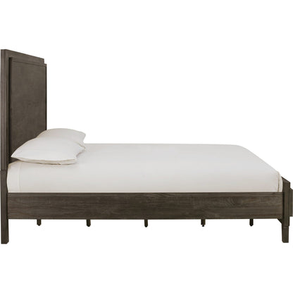 Hadley Solid Wood Panel Bed in Onyx