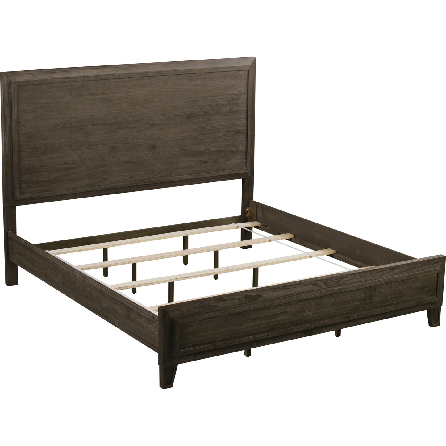 Hadley Solid Wood Panel Bed in Onyx
