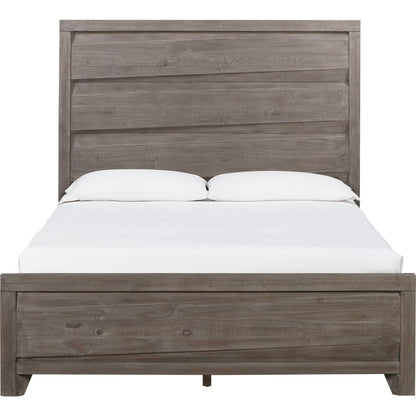 Hearst Solid Wood Panel Bed in Sahara Tan