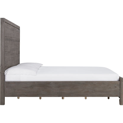 Hearst Solid Wood Panel Bed in Sahara Tan