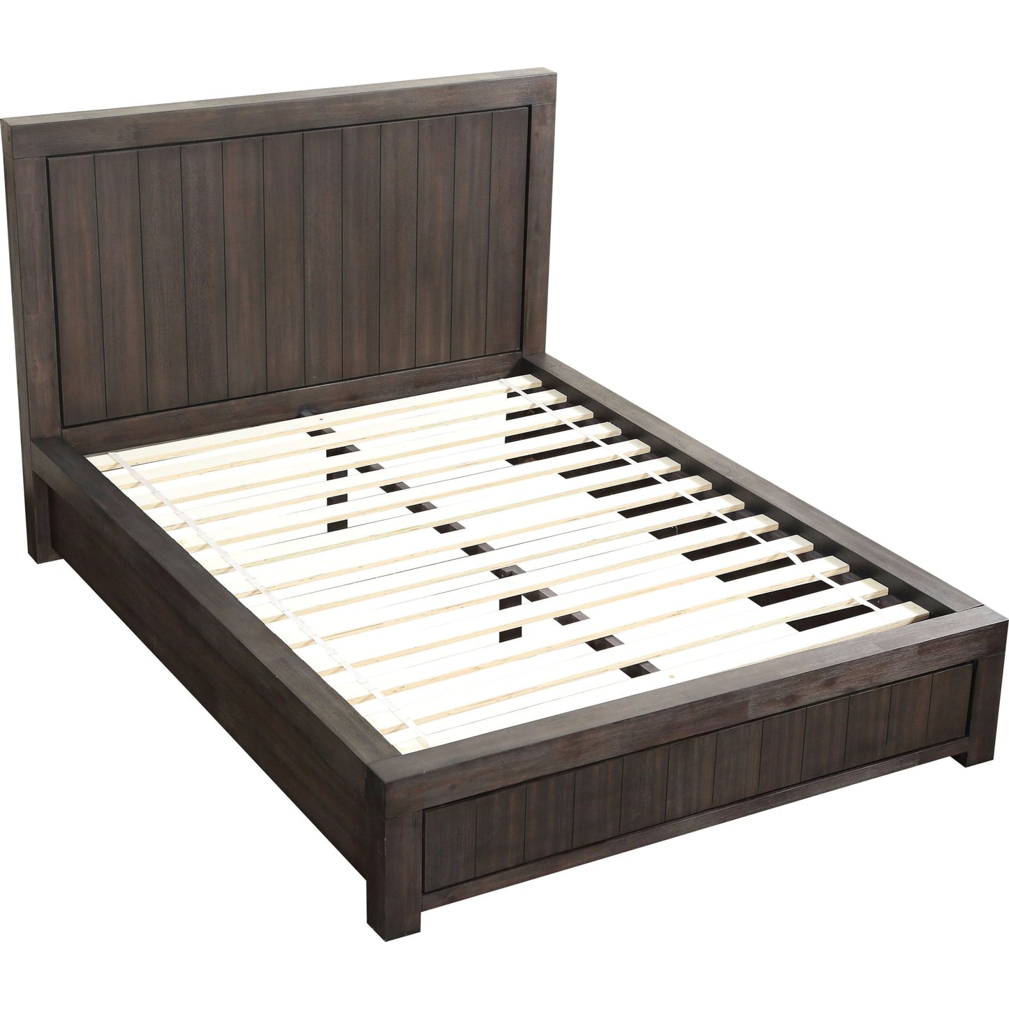 Heath Wood Platform Bed in Basalt Grey