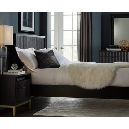 Kentfield Solid Wood Platform Bed in Black Drifted Oak