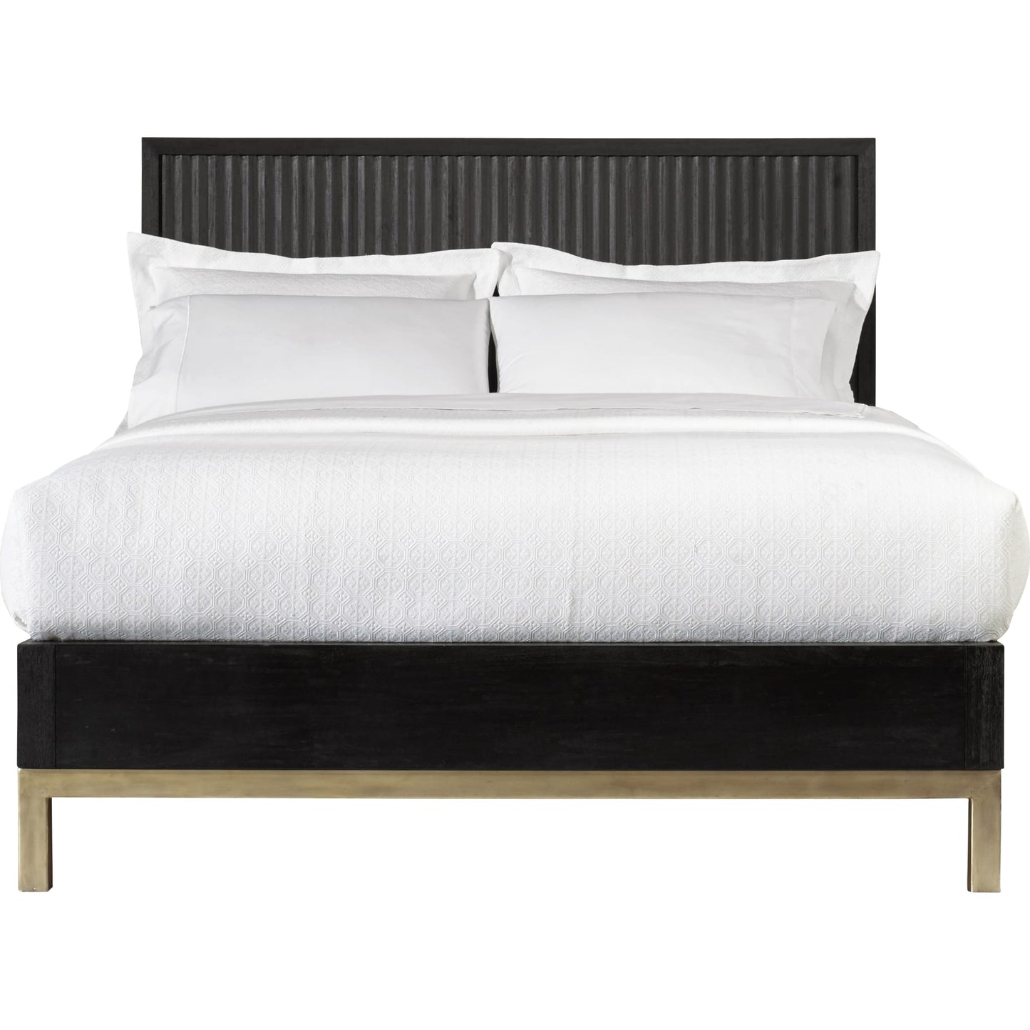 Kentfield Solid Wood Platform Bed in Black Drifted Oak