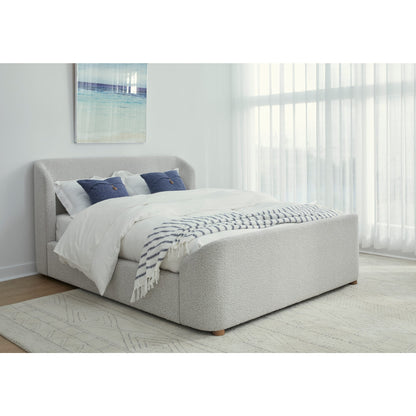 Kiki Upholstered Platform Bed in Cotton Ball Boucle (2026)