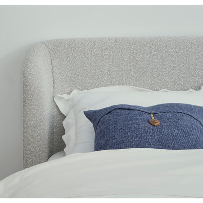 Kiki Upholstered Platform Bed in Cotton Ball Boucle (2026)