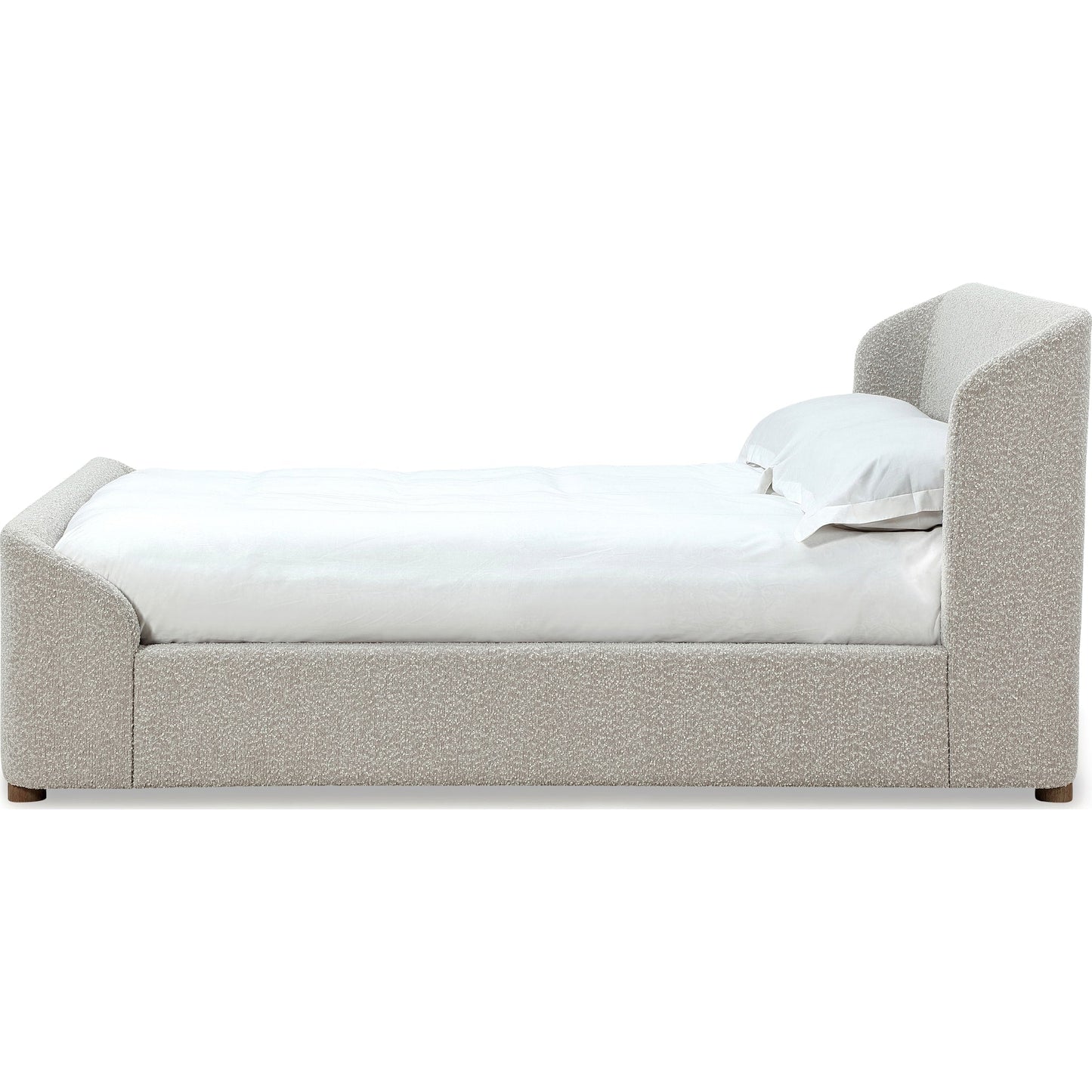 Kiki Upholstered Platform Bed in Cotton Ball Boucle (2026)