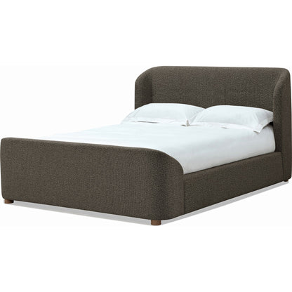 Kiki Upholstered Platform Bed in Pumpernickel Boucle (2026)