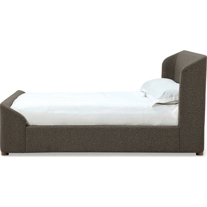 Kiki Upholstered Platform Bed in Pumpernickel Boucle (2026)