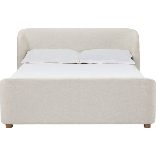Kiki Upholstered Platform Bed in Whipped Honey Linen (2026)