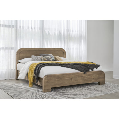 Kione Acacia Wood Platform Bed in Lioness