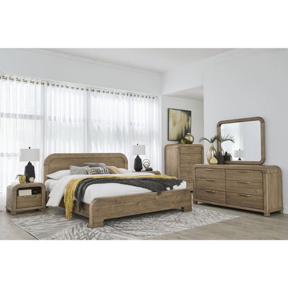 Kione Acacia Wood Platform Bed in Lioness