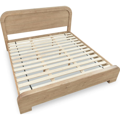 Kione Acacia Wood Platform Bed in Lioness