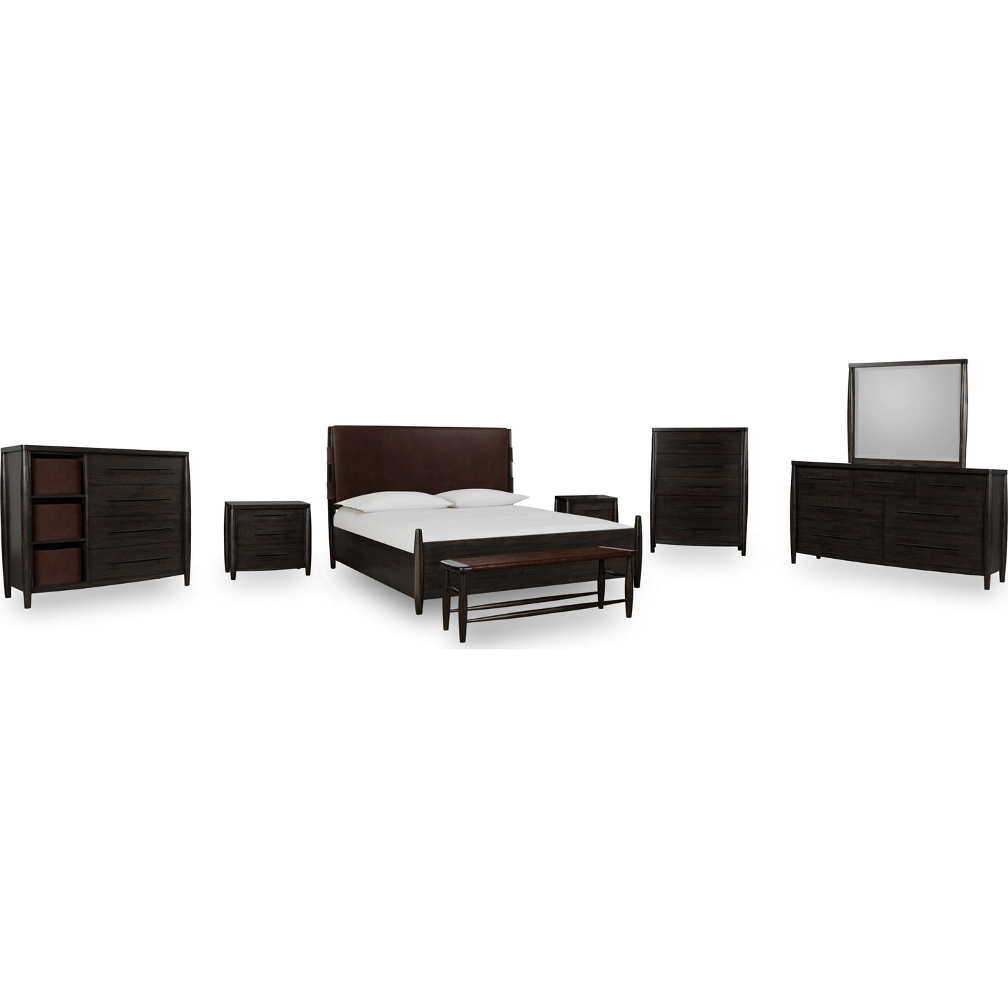 Koko Upholstered Panel Bed in Minx