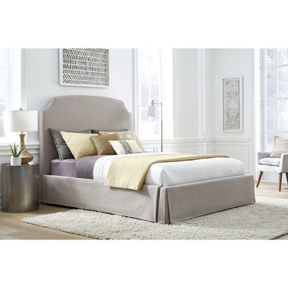Laurel UpholsteredSkirted Storage Panel Bed in Wheat
