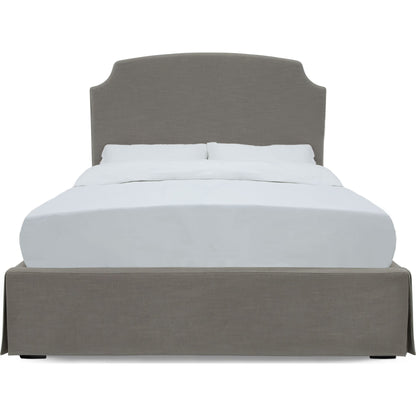 Laurel UpholsteredSkirted Storage Panel Bed in Wheat