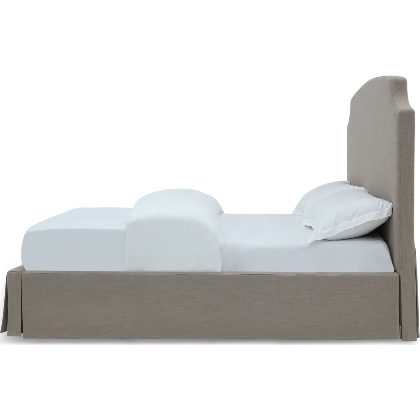 Laurel UpholsteredSkirted Storage Panel Bed in Wheat