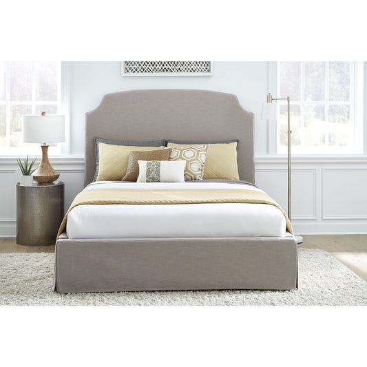 Laurel UpholsteredSkirted Storage Panel Bed in Wheat