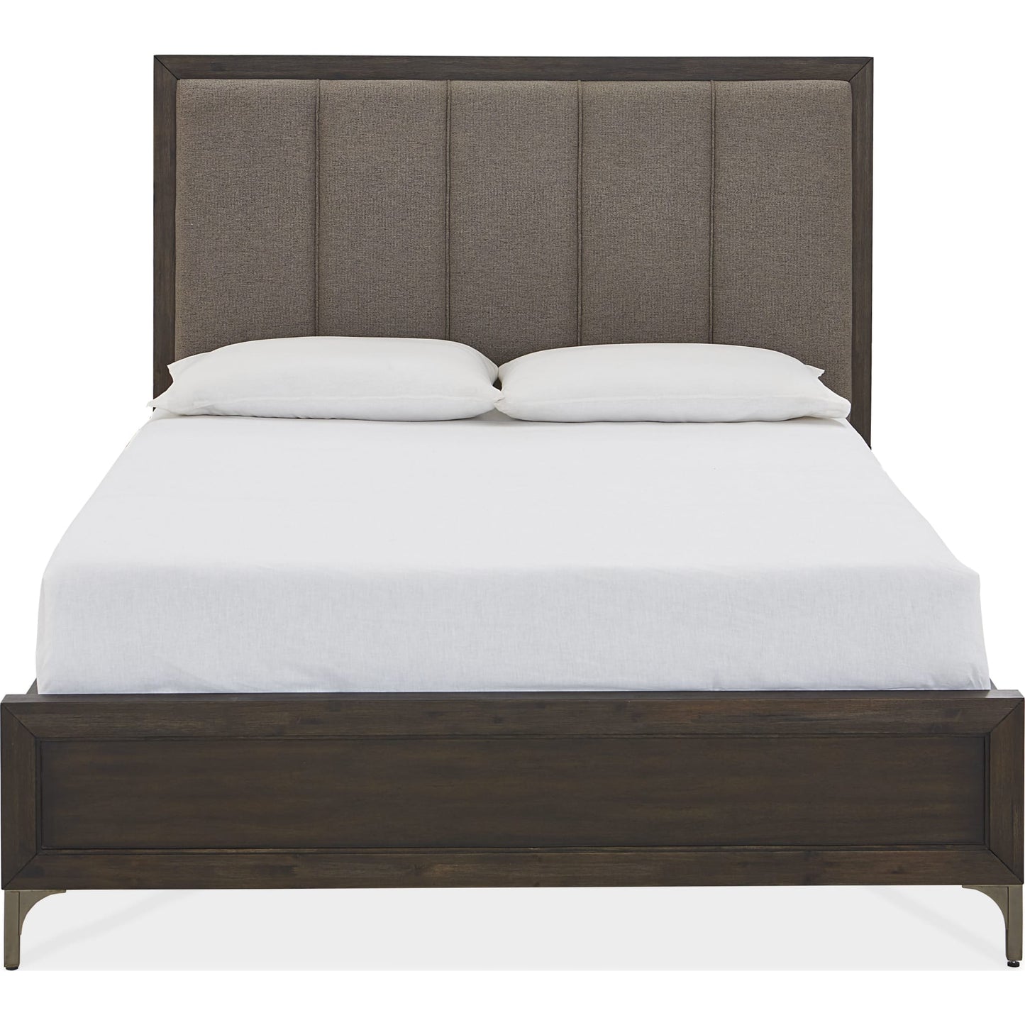 Lucerne Upholstered Panel Bed in Vintage Coffee