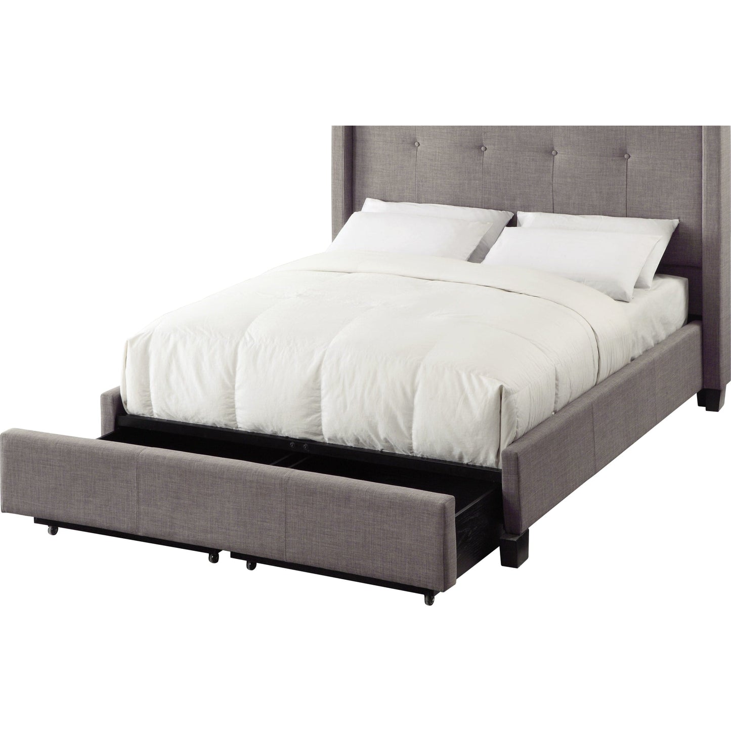 Madeleine Wingback Upholstered Platform Storage Bed