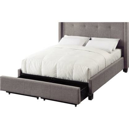 Madeleine Wingback Upholstered Platform Storage Bed
