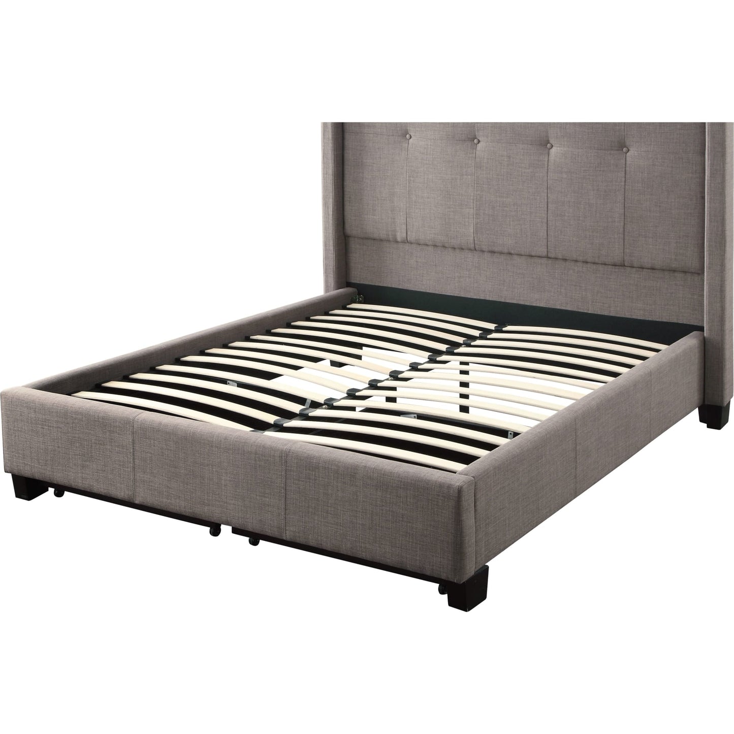 Madeleine Wingback Upholstered Platform Storage Bed