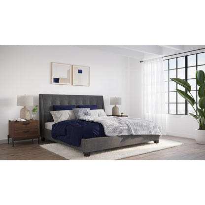 Madera Upholstered Platform Bed in Dark Charcoal (2026)