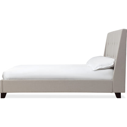 Madera Upholstered Platform Bed in Putty